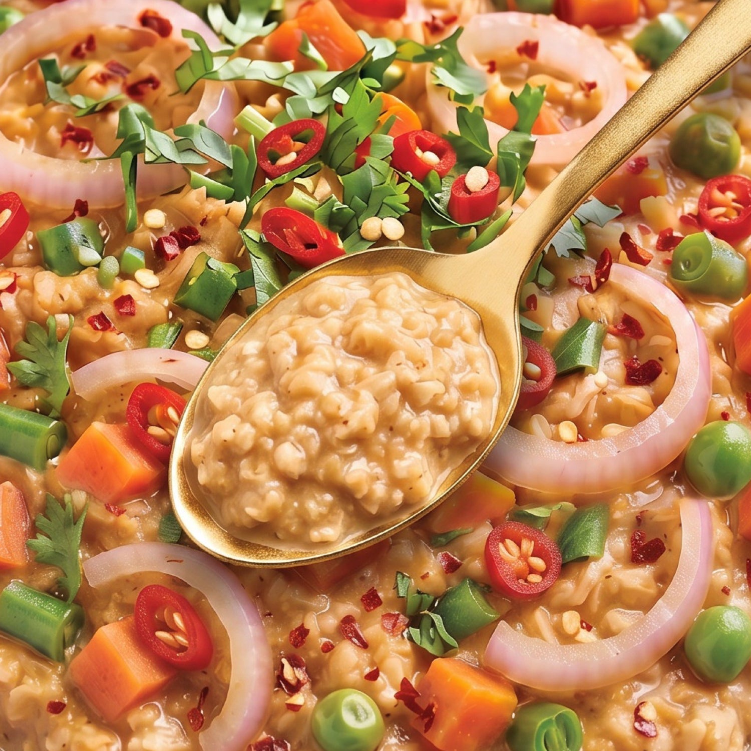 spoon of masala oats