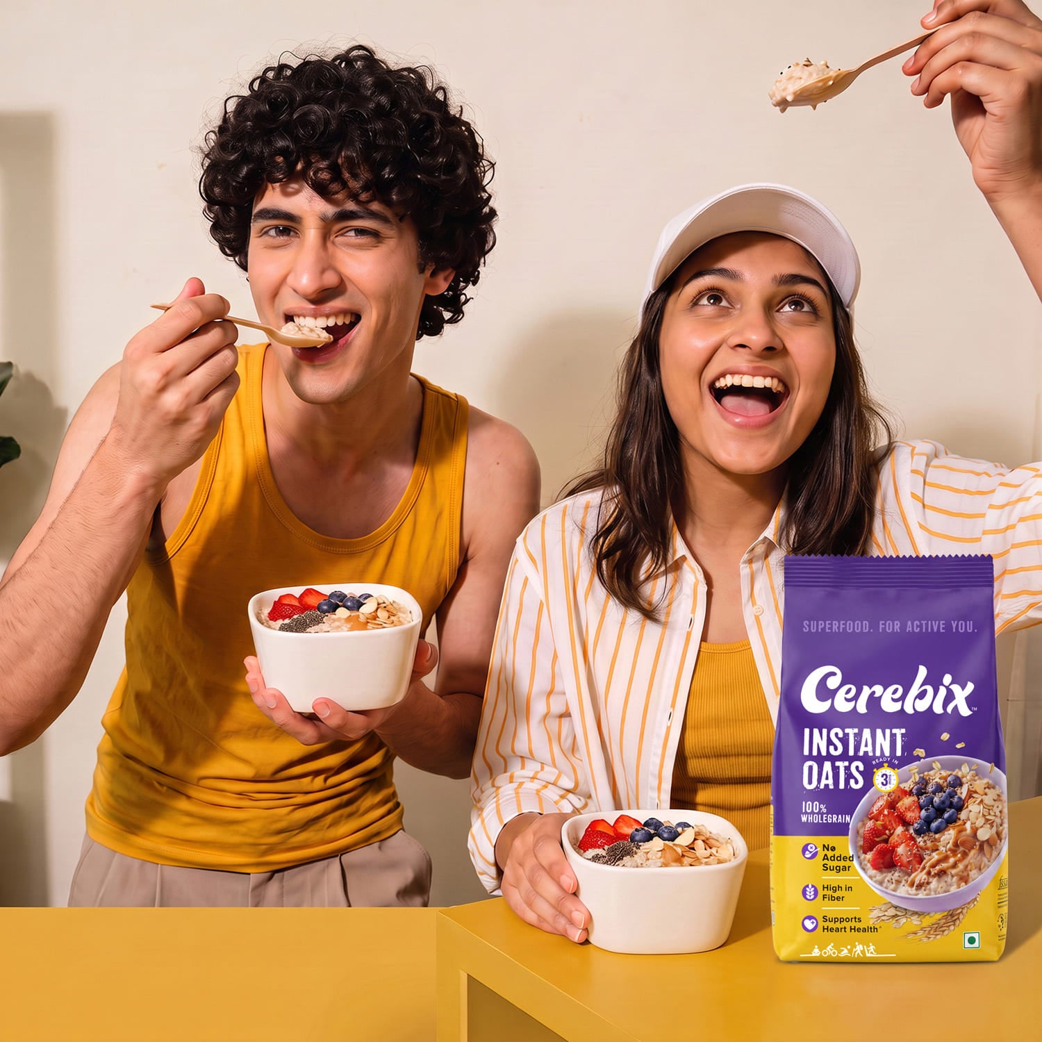 people eating instant oats