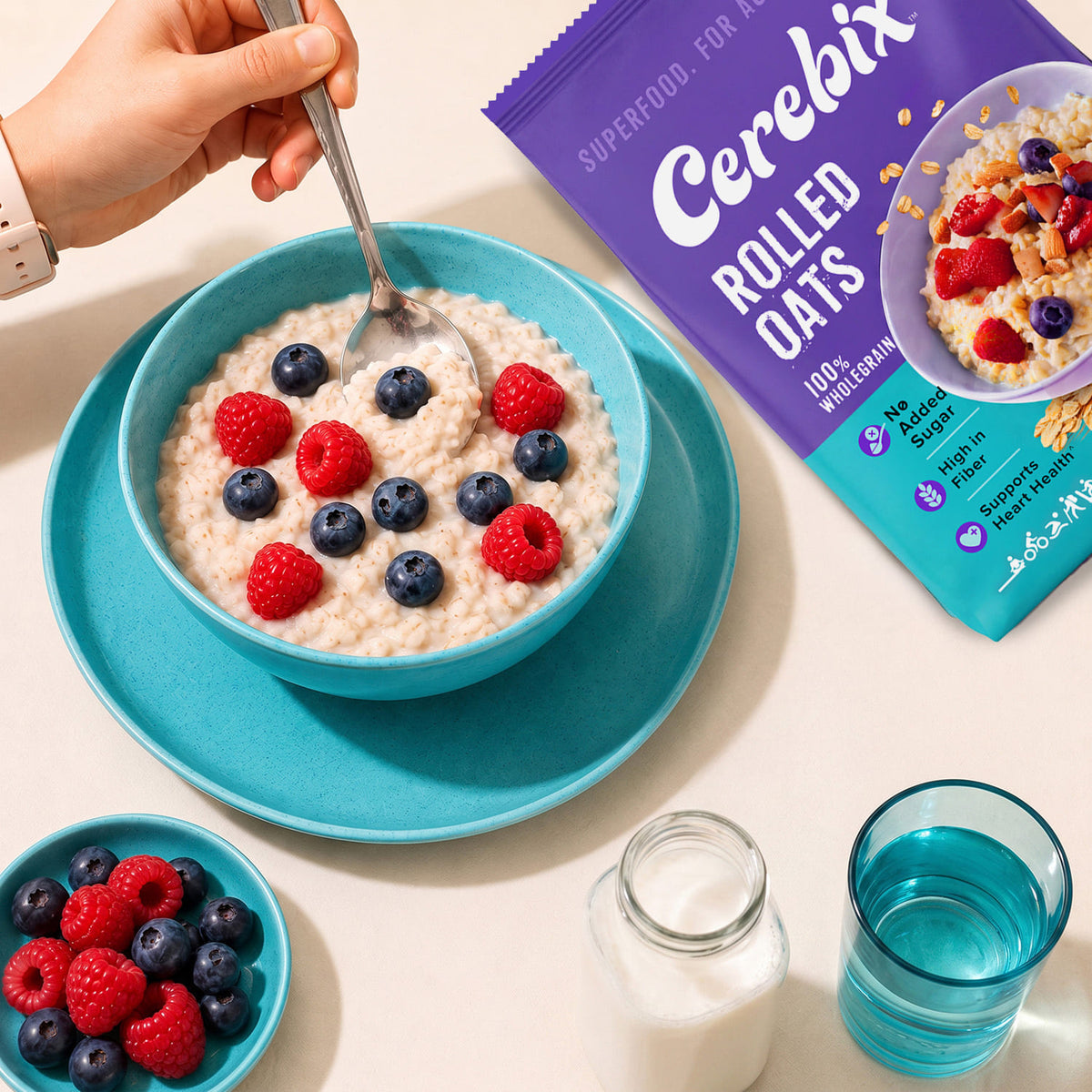 bowl of rolled oats